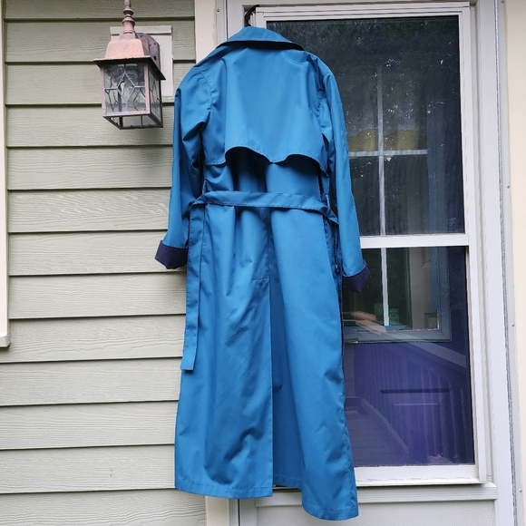 London Fog Vintage Maincoat Teal Size 10 - Picture 2 of 10